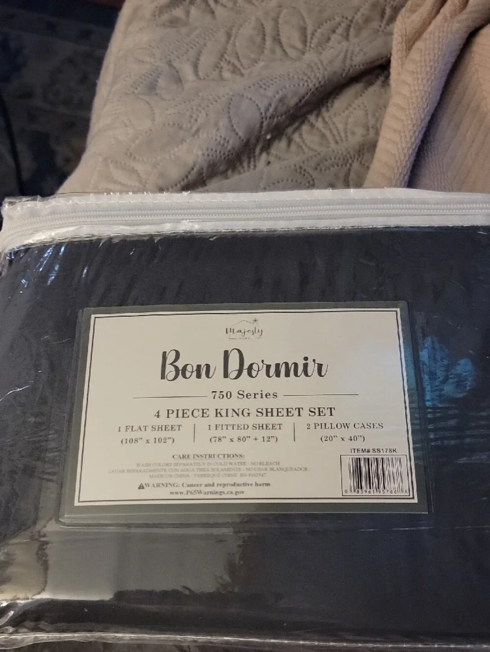Maje 4-Piece King Sheet Set - Charcoal Gray